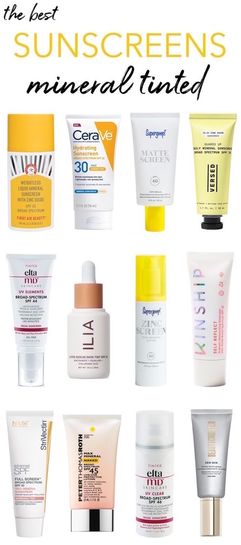 Physical Sunscreen For Face, Sunscreen Tinted Moisturizer, Best Drugstore Sunscreen For Face, Best Face Sunscreen For Combination Skin, Tinted Sunscreen For Dark Skin, Best Spf For Sensitive Skin, Best Everyday Sunscreen For Face, Good Face Sunscreen, Good Spf For Face