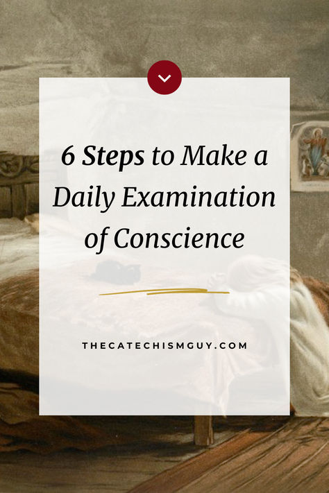 6 Steps to Make a Daily Examination of Conscience Examination Of Conscience Catholic, Daily Examen, Catholic Confession, Examine Yourself, Examination Of Conscience, Catholic Prayers Daily, Catholic Doctrine, Catholic Beliefs, Novena Prayers