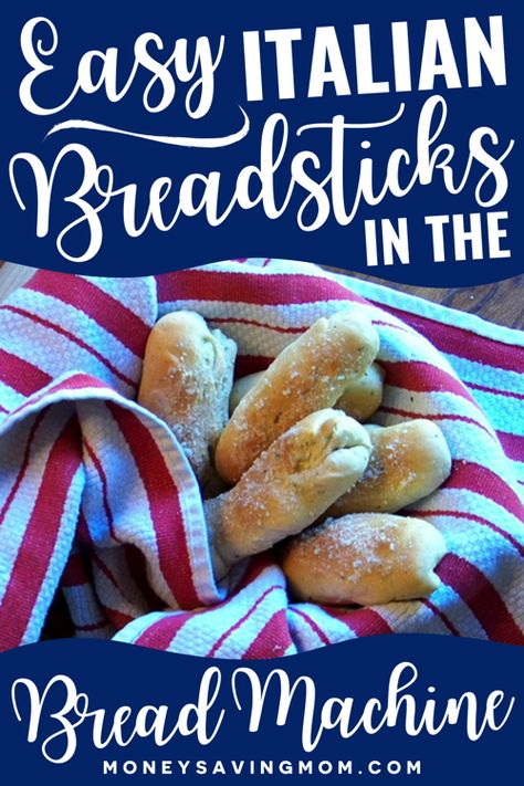 Learn how to make bread machine breadsticks with this easy homemade bread recipe! This is a simple way to make Italian breadsticks that rival Olive Garden breadsticks! #breadmachine #breadsticks #breadrecipeshomemade Bread Machine Breadsticks, Italian Breadsticks Recipe, Italian Breadsticks, Breadmaker Recipes, Olive Garden Breadsticks, Italian Bread Sticks, Easy Homemade Bread, Homemade Bread Recipe, Bread Sticks Recipe