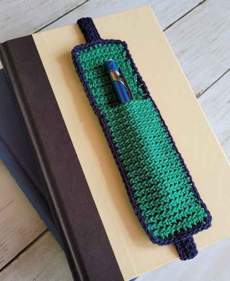 Pocket Bookmark- Crochet Pattern – Clover Needlecraft Crochet Bookmarks For Men, Crochet Bookmark For Men, Crochet Book Marks Free Pattern, Marque Page Crochet, Knit Bookmark, Crochet Bookmark Tutorial, Crochet Bookmarks Free Patterns, Easy Crochet Bookmarks, Bookmark Crochet