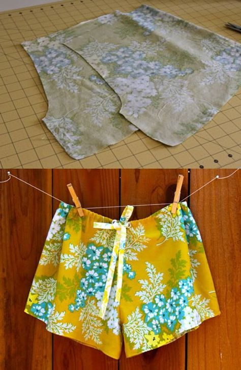 Sew Shorts, Shorts Ideas, Crazy Summer, Diy Sy, Sewing Shorts, Shorts Diy, Mode Tips, Shorts Tutorial, Diy Shorts