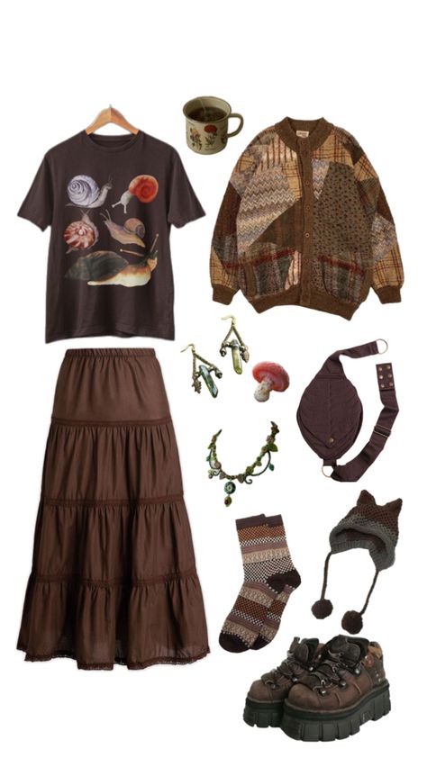 #goblincore #collage #aesthetic #goblincoreinspo #outfit #outfitinspo #fashion #forest Goblincore Aesthetic Outfits, Goblincore Clothes, Goblincore Outfits, Goblincore Fashion, Fairy Grunge Outfit, Fashion Forest, Earthy Outfits, Forest Girl, Outfit Collage