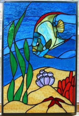 Stain Glass Fish on Pinterest | Stained Glass Patterns, Stained ... Stained Glass Underwater, Decor Marin, Stained Glass Quilt, Stained Glass Door, Underwater Fish, Bathroom Window, Stained Glass Diy, Stained Glass Crafts, Art Stained