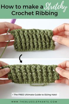 How to Make a Stretchy Crochet Ribbing Crochet Ribbing, Stretchy Crochet, Ribbed Crochet, Poncho Crochet, Crochet Motifs, Crochet Stitches Tutorial, Crochet Instructions, Crochet Stitches Patterns, Tunisian Crochet