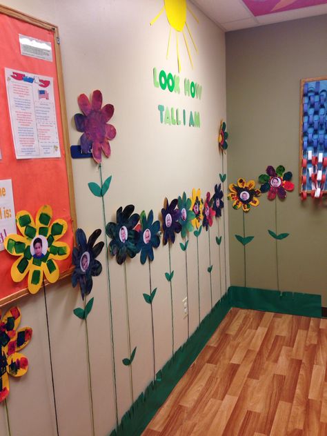 Flower Hallway School, Garden Theme For Kindergarten Classroom, I Am Growing Preschool Theme, Watch Me Grow Preschool Activities, Daily Commitments For Preschool, Garden Themed Preschool Classroom, Garden Theme Kindergarten Classroom, When We Learn We Grow Classroom Theme, Garden Theme Preschool Crafts