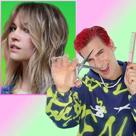 TikTok's Trendiest Haircut 🔥(Shag Haircut tutorial) | TikTok's Trendiest Haircut 🔥(Shag Haircut tutorial) | By Brad Mondo - Facebook How To Give Yourself A Shag Haircut, How To Do A Shag Haircut, Shaggy Bangs Tutorial, Brad Mondo Haircut Tutorial, Long Shag Haircut Diy, Shag Haircut How To, Diy Long Shag Haircut, Diy Curly Shag Haircut, Before And After Shag Haircut