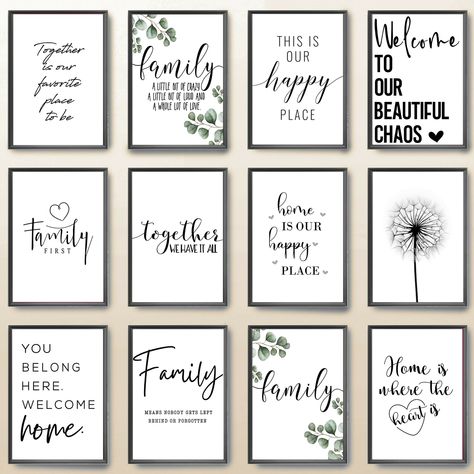 Pictures For Kitchen, Wall Art Quotes Family, Family Room Art, Happy Family Quotes, Family Wall Quotes, Living Room Wall Decor, Kitchen Pictures, Living Room Pictures, Dining Room Living Room