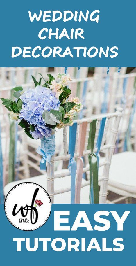 Wedding Chair Decorations - DIY Wedding Flower Designs and Tutorials See how easy it is to create this lovely aisle design! Step by step flower designs for all wedding flowers. Diy Chair Flowers Wedding, Diy Wedding Aisle Decor, End Of Aisle Wedding Decor, Outdoor Wedding Chair Decorations, Wedding Chair Decorations Diy, Outdoor Wedding Chairs, Wedding Chairs Diy, Bridal Table Flowers, Bridal Chair