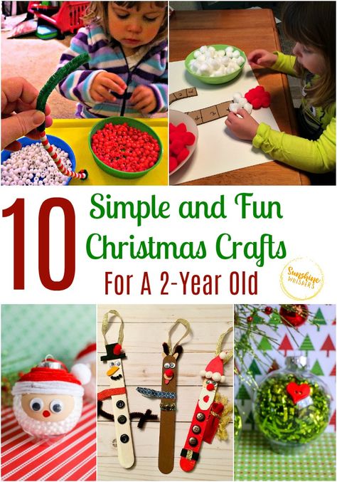 10 Simple and Fun Christmas Crafts for 2 Year Olds! Ideas For Christmas Crafts, Diy Christmas Pictures, Christmas Activities For Toddlers, Christmas Simple, Christmas Crafts For Toddlers, Preschool Christmas Crafts, Christmas Crafts For Kids To Make, Christmas Arts And Crafts, Fun Christmas Crafts