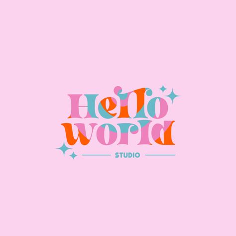 Hello World Branding on Behance Hello Logo, Happy Branding, Beauty Branding Design, Podcast Branding, Colorful Branding, Makeup Logo Design, Makeup Logo, Brand Color Palette, Web Graphic Design