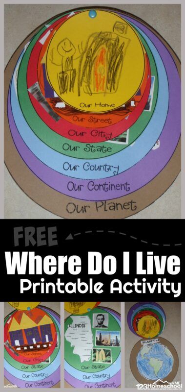 Teaching Social Studies Elementary, Social Studies Kindergarten, Teaching Social Studies Middle School, Social Studies Printables, Social Studies Maps, Preschool Social Studies, Where Do I Live, 123 Homeschool 4 Me, Third Grade Social Studies