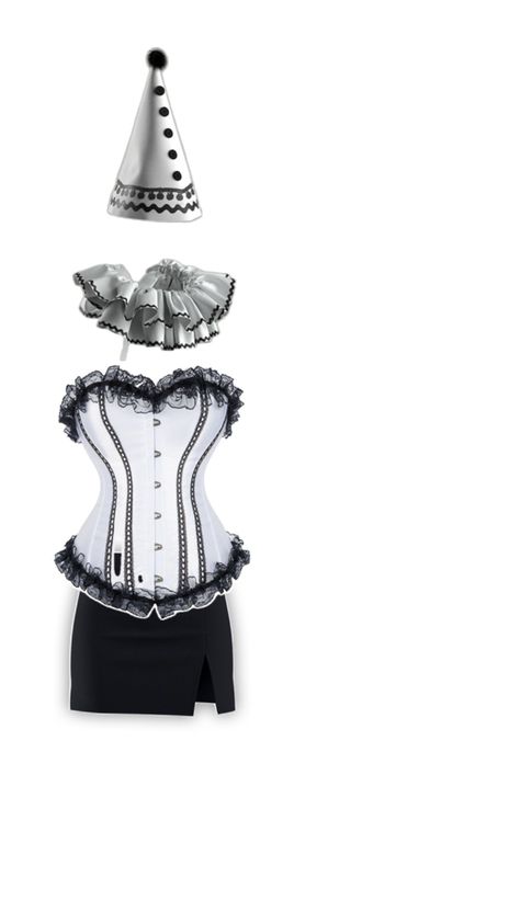 Clown Costume Black And White, Black Clown Costume, Black And White Clown Costume, White Clown Costume, Clown Halloween Costume, Black And White Clown, Clown Outfit, Clown Halloween Costumes, Clown Clothes