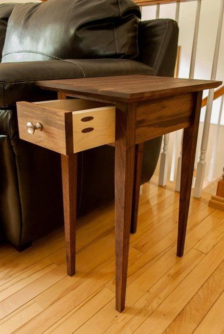 Shaker End Table, Walnut End Table, Shaker Nightstand, Counsel Table, Wood Pedestal Table Base, Shaker Style Furniture, Shaker Table, Mission Furniture, Hardwood Table