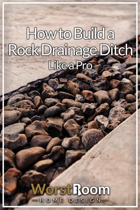 How to Build a Rock Drainage Ditch Like a Pro Drainage Solutions Landscaping, Rock Drainage, Driveway Drain, Downspout Drainage, Yard Drain, French Drain Installation, Gutter Drainage, Trees Landscaping, Backyard Drainage