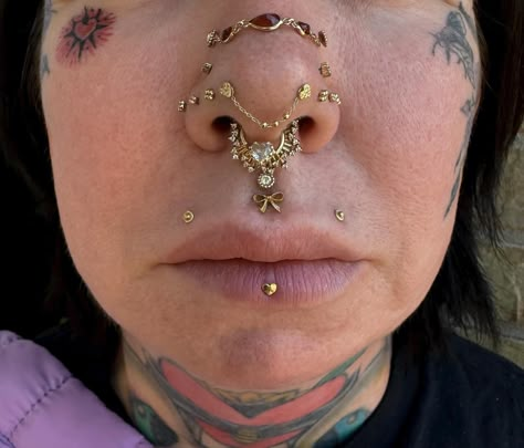 ⛓️ 𝕬𝖒𝖊𝖑𝖎𝖆 𝕭𝖊𝖓𝖊𝖉𝖎𝖈𝖙 ⛓️ | freshly downsized inverse vertical labret? ashley piercing? vermillion piercing? whatever it’s called, we love to see it 💖 ps- does… | Instagram Inverse Vertical Labret, Ashley Piercing, Vertical Labret Piercing, Vertical Labret, Bridge Piercing, Medusa Piercing, Face Piercings, Cool Piercings, Labret Piercing