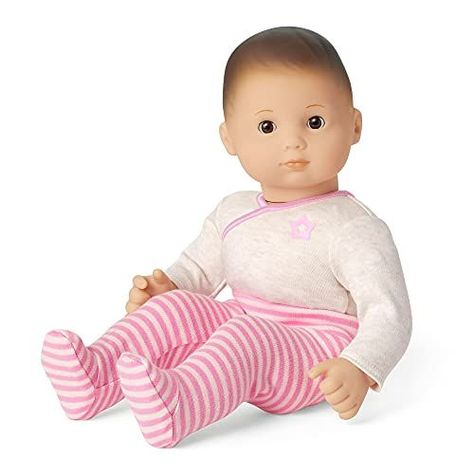 Bitty Baby Doll DN2 Baby Doll Furniture, Baby Dolls For Toddlers, Cream Bodysuit, Fabric Flower Headbands, Doll Crib, Eyes Dark, Doll Carrier, Hair Light, Newborn Baby Dolls