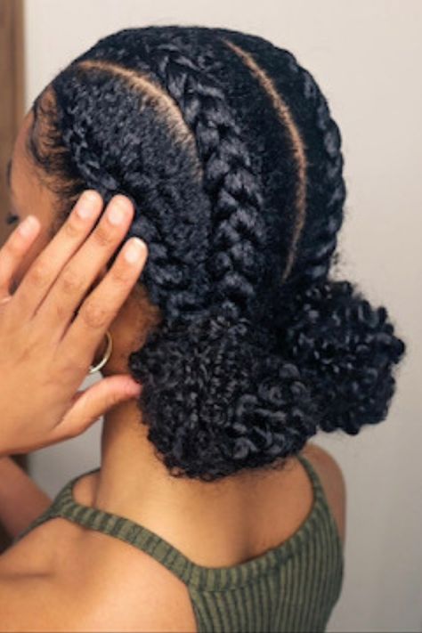 Cute Natural Hairstyles Cornrows, Cute Hairstyles For Curly Hair Natural Black, Black Protective Hairstyles Natural, Easy Hairstyles For Black Girls Natural, Teenager Hairstyles Girls Black, Cute Protective Hairstyles Black Women Natural Hair, 4b Natural Hairstyles Protective Styles, Four Braids Cornrow Natural Hair, Black Hairstyles Natural 4c