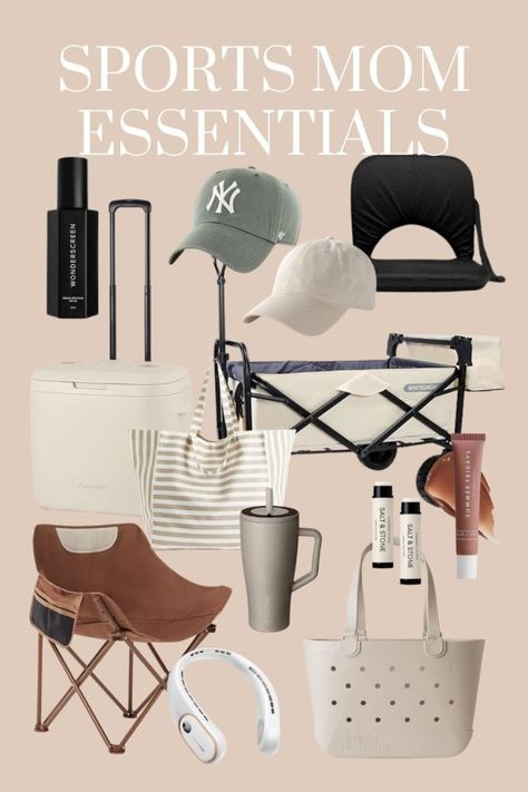 Sport Mom Aesthetic, Sport Mom Bag Essentials, Soccer Mom Essentials, Sports Mom Must Haves, Sports Mom Aesthetic, Softball Mom Bag Essentials, Sports Mom Essentials, Mom Bag Essentials, Sports Mom Bag