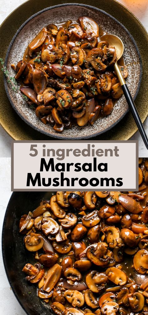 Vegetarian Mushroom Marsala, Healthy Mushroom Side Dishes, Thanksgiving Mushroom Recipes, Vegetarian Marsala, Hygge Meals, Mushrooms Side Dish, Mushrooms Marsala, Toad Wizard, Mushroom Side Dish Recipes