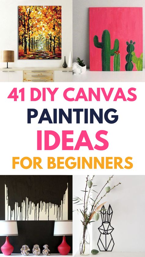 Discover DIY canvas painting ideas to unleash your inner artist! Explore easy, creative techniques for beginner & experienced painters alike. Easy Acrylic Art Ideas, Easy Canvas Diy Painting, Canvas Art Painting Beginner, Craft Canvas Ideas, Cool Acrylic Painting Ideas Easy, Diy Canvas Art For Beginners, Large Painted Canvas Diy, Paint Your Own Canvas Ideas, Easy Painting Projects For Adults