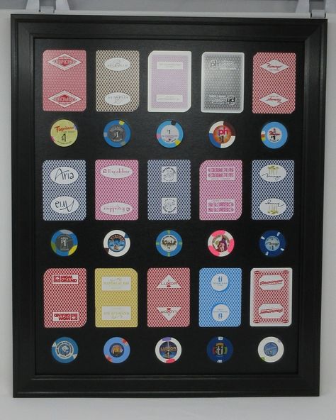 Casino Poker Chips and Playing Cards Display Frame https://www.gamesandframes.com/product-page/casino-poker-chips-and-playing-cards-display-frame Chip Wall, Poker Chip Accessories, Cards Display, Poker Chip, Custom Frames, Casino Poker, Man Cave Gifts, Mdf Frame, Display Picture