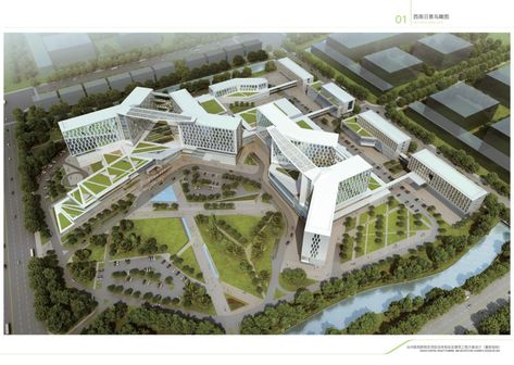 Modern Hospital Architecture, Medical Center Architecture, Hospital Design Architecture, Hospital Plans, Modern Hospital, مركز ثقافي, Campus Design, Hospital Architecture, Architecture Building Design