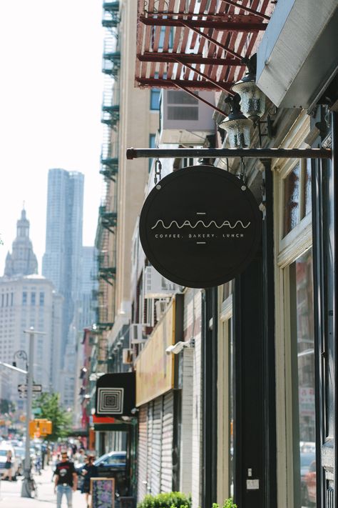 Jacqueline Clair visits Maman, a cafe and bakery in Soho, on York Avenue blog. Place Picture, Cafe Signage, Business Signs Outdoor, Nyc Guide, Shop Signage, Neon Box, Store Design Boutique, Showroom Interior Design, The Butcher