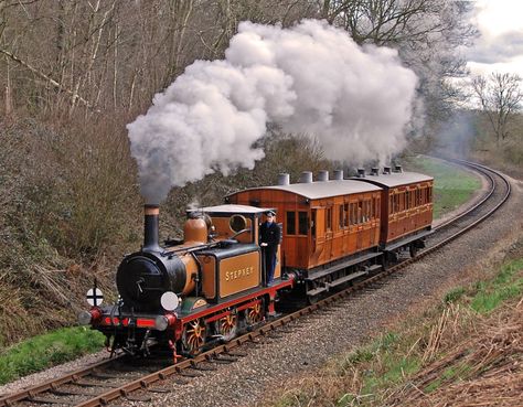 Bluebell Railway - Stepney British Steam Locomotive, Train Reference Photo, Bluebell Railway, Steam Trains Photography, Steam Trains Uk, Heritage Railway, Steam Engine Trains, Steam Railway, Railroad Photography