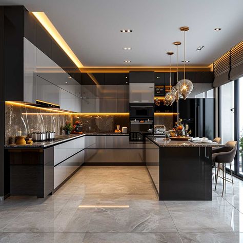 Discover the Charm of L Shaped Kitchens in Modern Design • 333+ Images • [ArtFacade] I Land Kitchen Design Modern, Kitchen U Shape Modern, L Shape Kitchen Island, L Shaped Kitchen With Peninsula, U Shape Kitchen Design, L Kitchen Layout, L Shaped Kitchens, Kitchen L Shape, L Shaped Kitchen Interior