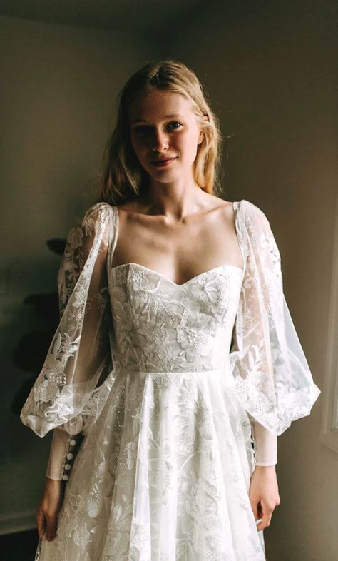 Petunia | Tara LaTour Embroidered Lace Wedding Dress, Tara Latour, Rose Williams, Ball Gown Skirt, Dream Wedding Ideas Dresses, Dreamy Wedding, Pretty Wedding, Sample Sale, Wedding Dress Inspiration