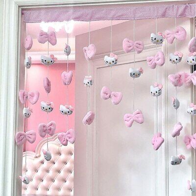 Premium Door Curtain Sanrio Plush My Melody Kuromi Hello Kitty Curtain Girls Bedroom, Home Decor.
#RoomDecor #InteriorDesign #HomeStyling #DecorInspiration #LivingSpace Sanrio Room Decor, Sanrio Room, Hello Kitty Room Decor, Hello Kitty Decorations, Hello Kitty Bedroom, Hello Kitty Rooms, Pink Room Decor, Cartoon Heart, Playful Decor