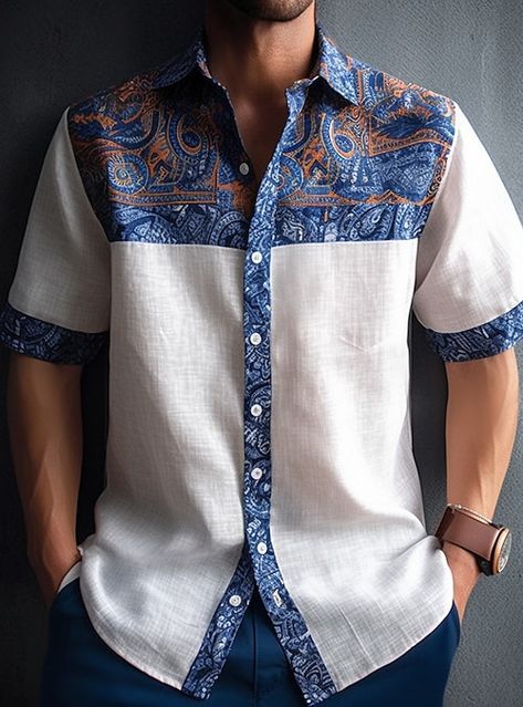 Mens Printed Shirts, Camping Bbq, Graphic Print Shirt, Linen Fashion, African Men Fashion, Clothing Apparel, Stylish Shirts, Floral Shirt, Mens Fashion Casual