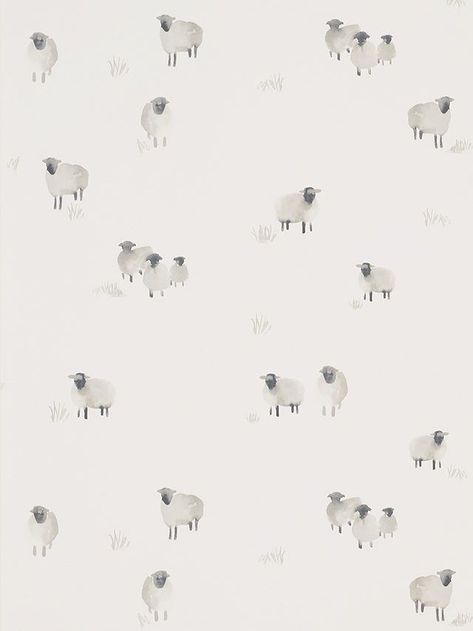 Sheep Background Wallpapers, Sleep Background, Sheep Background, Lamb Wallpaper, Sheep Wallpaper, Highland Sheep, Sheep Nursery, Sheep Decor, Sheep Illustration