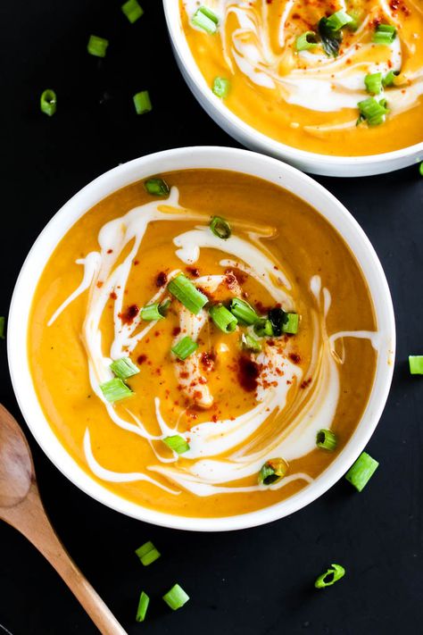 Sweet Potato Soup Vegan, Sweet Potato Soup Recipes, Gluten Free Sides Dishes, Soup Vegan, Coconut Soup, Vegan Sweet Potato, Potato Soup Recipe, Sweet Potato Soup, Vegetarian Soup