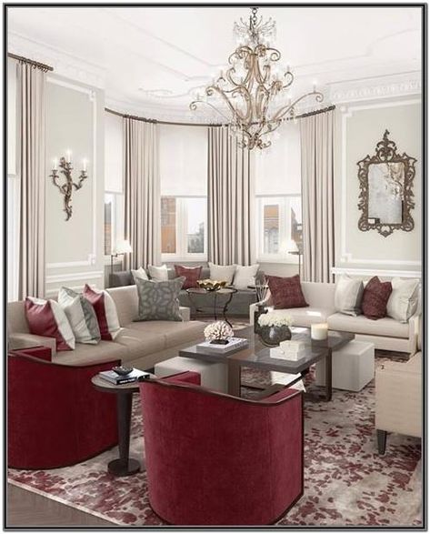 Trendy Living Room Colors, Off White Living Room, Maroon Living Room, White Living Room Chairs, Living Room Design Diy, Burgundy Living Room, Custom Jewelry Ideas, Rugs Ideas, Living Room Arrangements