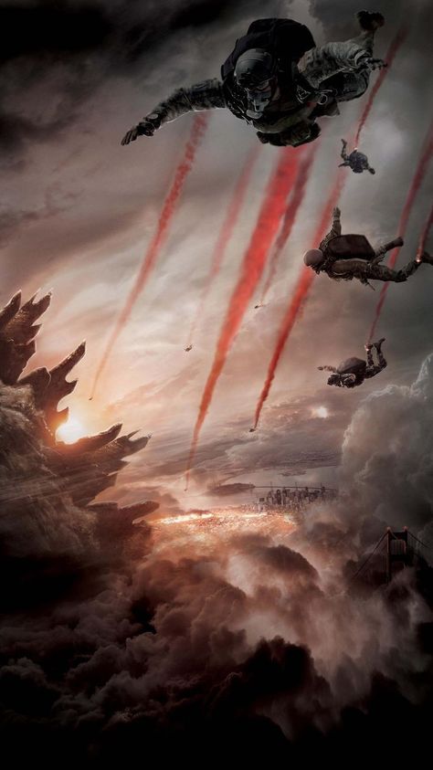 Godzilla 2014, Godzilla Wallpaper, Military Wallpaper, Military Drawings, Military Artwork, Call Of Duty Ghosts, Combat Art, Military Pictures, Movie Wallpapers