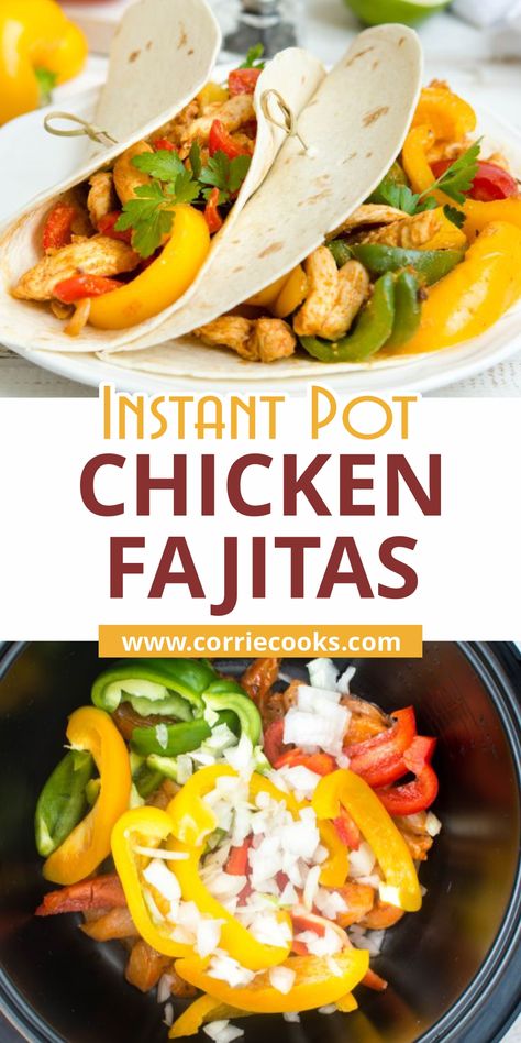 Instant Pot Chicken Fajitas, Easy Chicken Fajitas, Chicken Fajita Recipe, Fajita Recipe, Best Instant Pot Recipe, Paleo Chicken, Instant Pot Dinner Recipes, Easy Instant Pot Recipes, Instapot Recipes