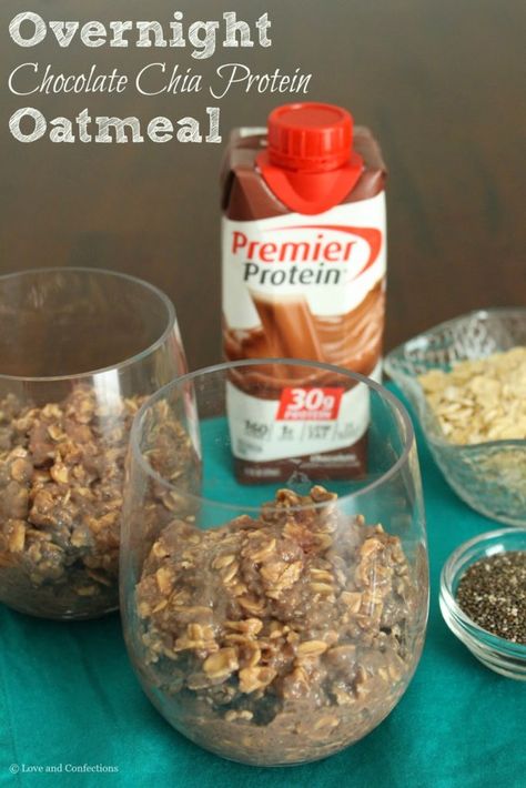 Oatmeal Overnight, Protein Drink Recipes, Vsg Recipes, Wls Recipes, Bariatric Friendly Recipes, Protein Oatmeal, Healthy Protein Snacks, Bariatric Eating, Premier Protein