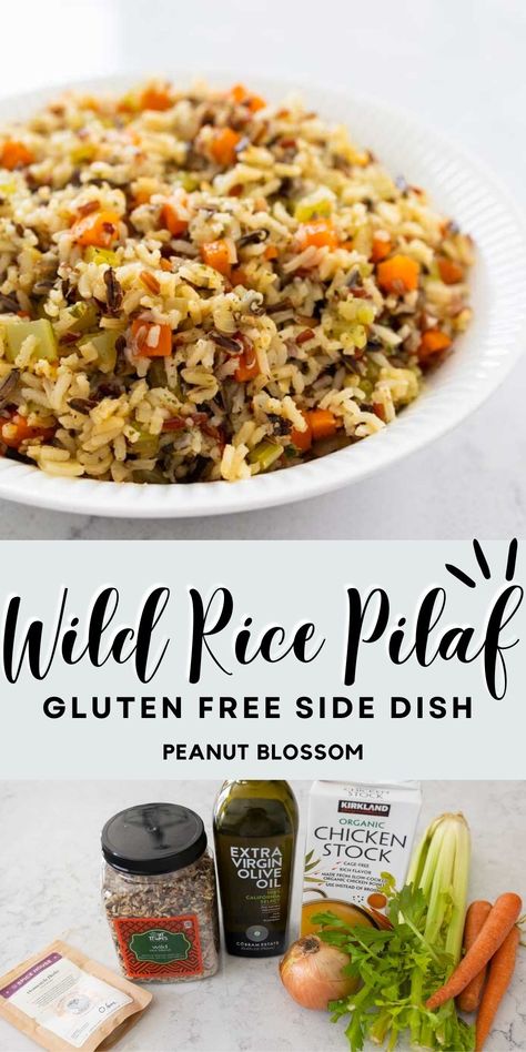 Wild Rice Pilaf {Instant Pot or Stovetop} Wild Rice Pilaf Instant Pot, Wild Rice Recipes Instant Pot, Rice Pilaf With Vegetables, Wild Rice Side Dish Recipes, Wild Rice Blend Recipes, Gluten Free Rice Pilaf, Wild Rice Instant Pot, Gluten Free Wild Rice, Seasoned Wild Rice