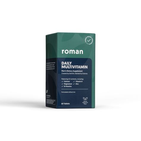 Doctor-formulated with 23 nutrients, Roman Daily is optimized to support men's th and physical activity. Order today, and hit the ground running with your new thy routine. Our team of in-house doctors created this unique, high-quality supplement to support men's th and overall well-being. Ingredients include Vitamin A, Vitamin B6, Vitamin B12, Vitamin C, Vitamin D, Calcium, Magnesium, Zinc, and more. Doctor-formulated to target common nutrition gaps in men with scientifically backed ingredients B6 Vitamin, B12 Vitamin, Multivitamin Tablets, Vitamin C Supplement, Vitamin D Supplement, C Vitamin, Healthy Routine, Vitamin B6, Men's Health