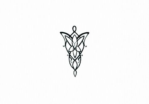 Evenstar - want as a tattoo Elf Tattoo, Tolkien Tattoo, Lotr Tattoo, Lord Of The Rings Tattoo, Mantra Tattoo, Necklace Drawing, Necklace Tattoo, John Howe, Ring Finger Tattoos