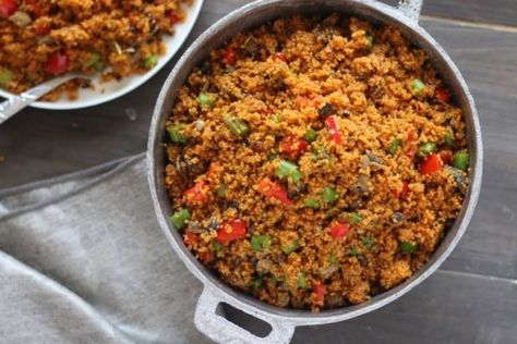 Whole Grain Meals, Jollof Recipe, Pescatarian Meals, Couscous Recipe, Nigerian Style, West African Food, Couscous Recipes, African Recipes, Nigerian Food