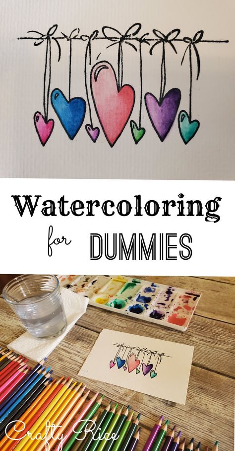 Step by  step watercolor, how to paint if you can't draw, if you can color then you   can paint with watercolor, painting tutorial, watercoloring is as easy as   coloring with colored pencils, learn how to paint with watercolor. You can master watercolor painting even if you can't draw, if you can color then you can paint with watercolor pencils, Watercolor supplies, What to do with all those stamps, using waterproof archival ink, watercolor tecnhiques, using stamps with watercolor, Water Color Pencil Easy, How To Paint With Watercolor Pencils, Easy Watercolor Pencil Paintings, Watercolour Pencil Art Easy, How To Watercolor Pencils, Watercolor Art Dog Easy, Simple Watercolor Pencil Ideas, Learning To Paint With Watercolors, Watercolor With Stamps