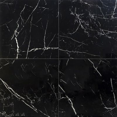 Shop Artmore Tile Grace Nero 24 in. x 24 in. Polished Marble Look Porcelain Floor and Wall Tile (4 Pieces 15.49 Sq. Ft. per Case)undefined at Lowe's.com. Inspired by marble, the Grace Marble Look Collection encapsulates the essence of the favorite stone with porcelain. Decorate floors and backsplashes with Black Marble Floor, Black Marble Tile, Dark Modern, Polished Porcelain Tiles, Granite Flooring, Ivy Hill Tile, Modern Tiles, Marble Look Tile, Black Tiles