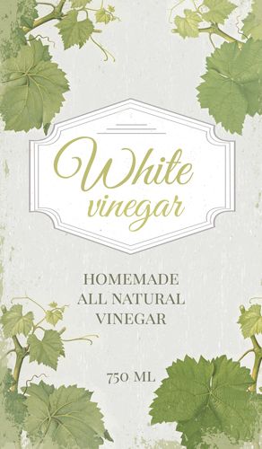 Vintage label for vinegar or wine. Vinegar Label Design, Bottle Label Design, Simple Poster, White Vinegar, Personalized Labels, Vintage Labels, Bottle Labels, Bottle Design, Simple Diy