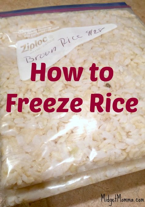 How To Freeze Cooked Rice, Can You Freeze Fresh Mushrooms, Rice Freezer Meals, Freezer Side Dishes, Freeze Cooked Rice, Precooked Freezer Meals, Freezer Rice, Freezing Rice, Freeze Rice