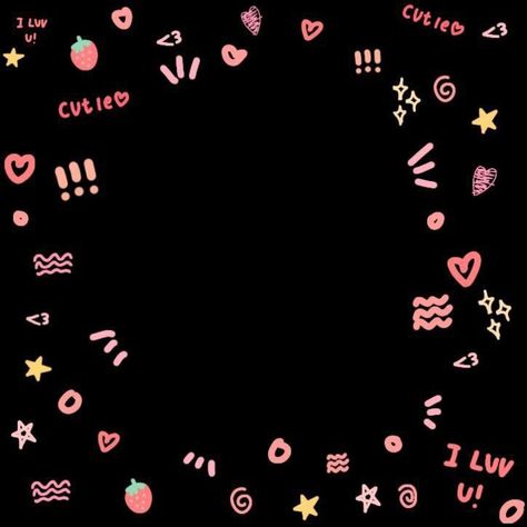 Frame Edit Aesthetic, Font Canva Lettering, Frame Overlay, Edit Overlays, Emoji Drawings, Doodle Frame, Desain Quilling, Overlays Cute, Overlays Instagram