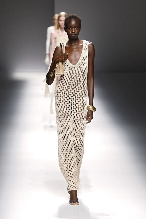 Milano Fashion Week, Trend Forecasting, Spring 2024, Beach Wear, Crochet Fashion, Primavera Estate, A Dress, Milan Fashion Week, Crochet Dress