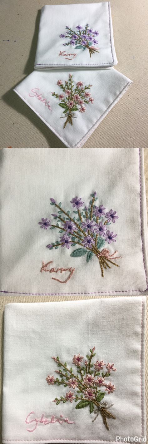 Handmade handkerchief Embroider Handkerchief, Handmade Handkerchief, Handkerchief Embroidered, Handmade Handkerchiefs, Embroidered Handkerchief, Baby Embroidery, 자수 디자인, Sewing Leather, How To Sew