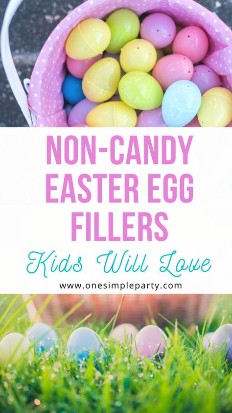 Ideas For Easter Eggs Filler, Easter Eggs Filling Ideas, What To Fill Easter Eggs With, Filled Easter Eggs Ideas, Non Candy Easter Egg Fillers, Pastel Party Decorations, Easter Egg Filling, Spring Party Decorations, Easter Craft Projects